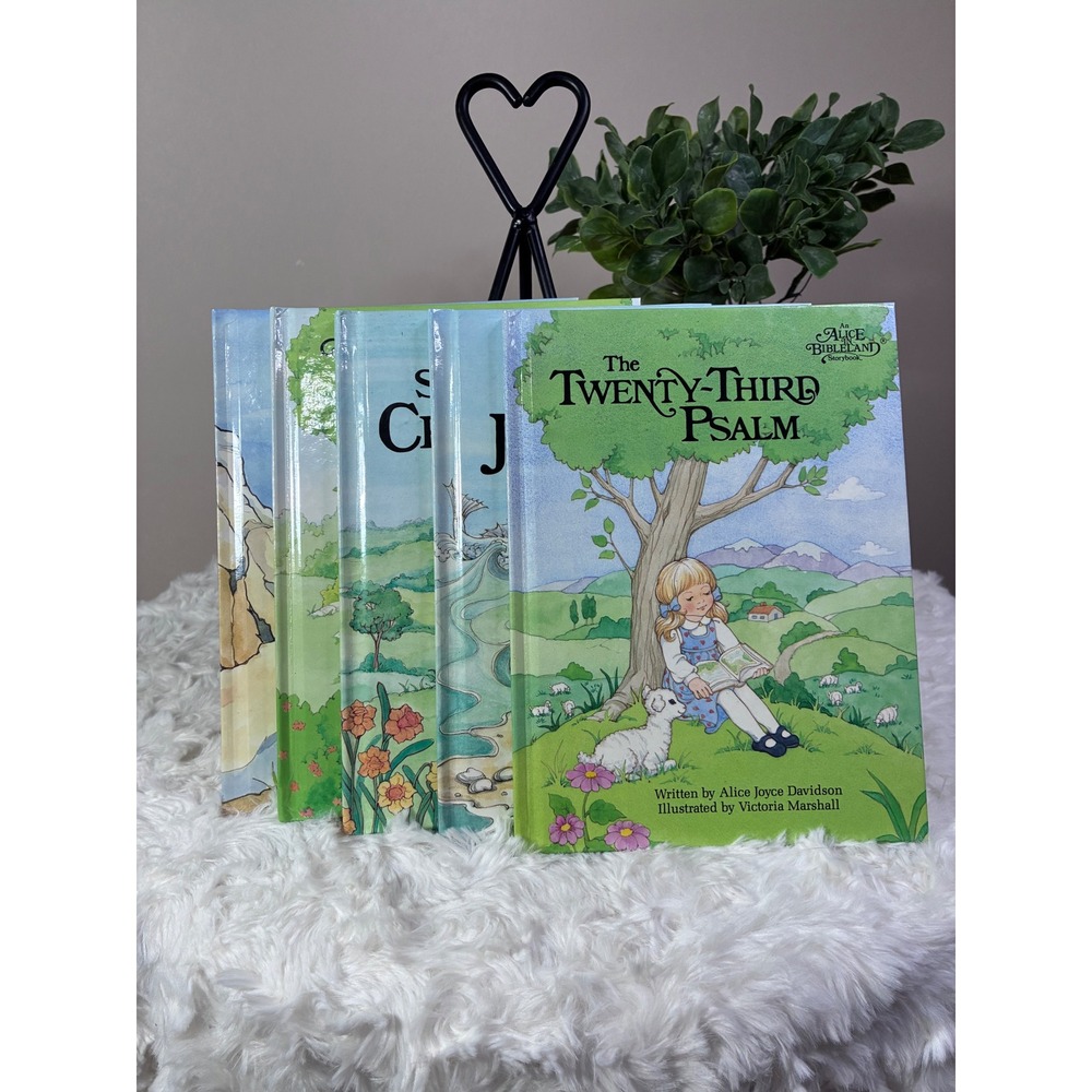 Alice in Bibleland Storybook Lot of 5 Grolier Hardcover Childrens Books Davidson